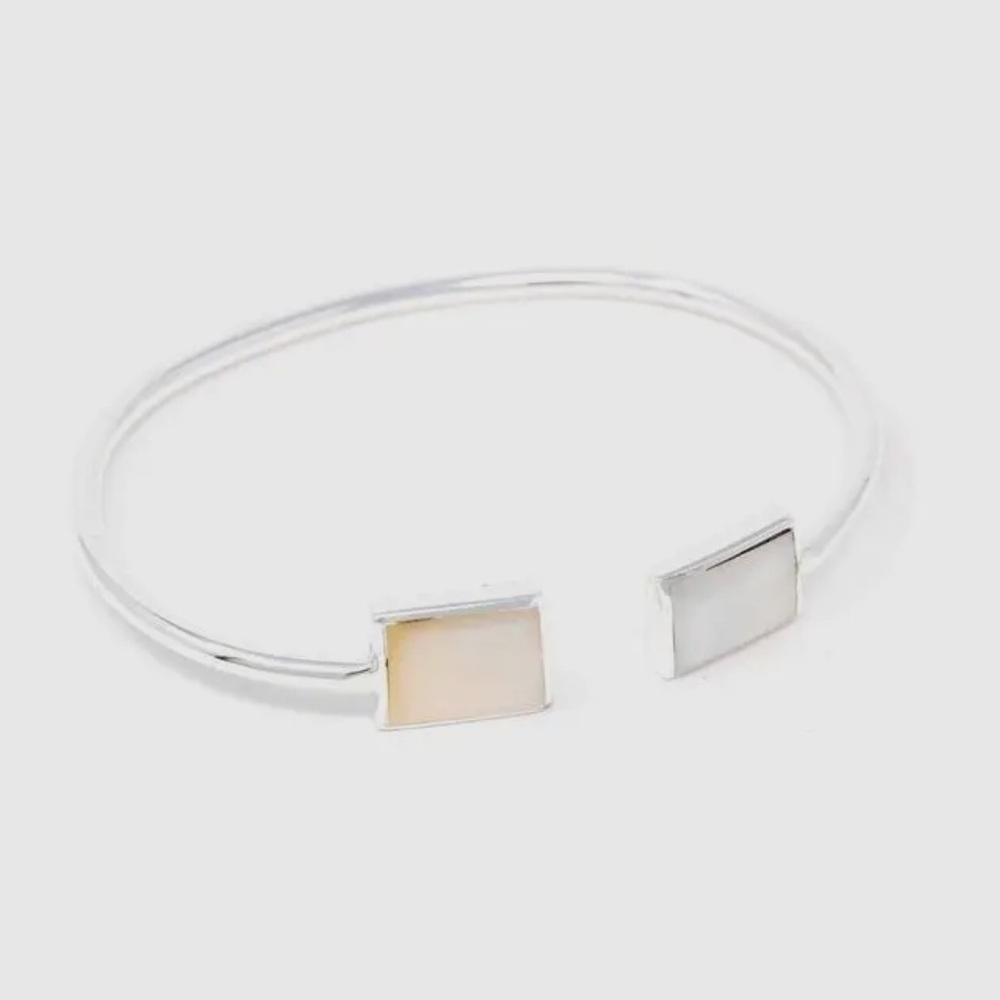 Silver Plated Mother of Pearl Bracelet